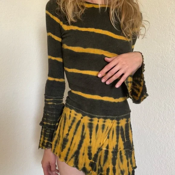 Unique asymmetrical hippie/grungy/cottage-core dress! - Picture 2 of 5